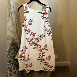 Ann Taylor pink and white floral dress size: 12